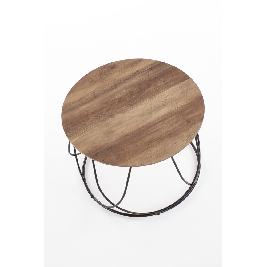 Coffee table NUBIRA 41x60 cm black/brown