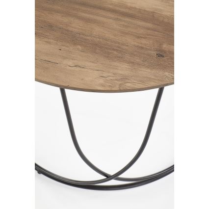 Coffee table NUBIRA 41x60 cm black/brown