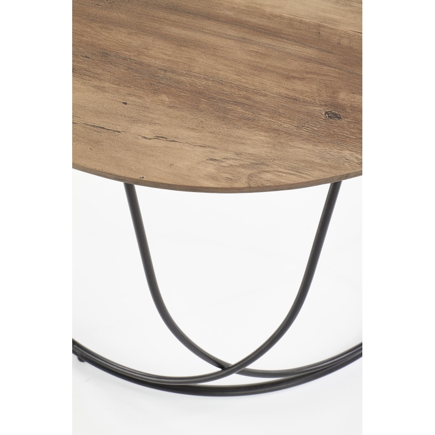 Coffee table NUBIRA 41x60 cm black/brown