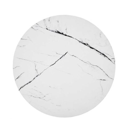 Coffee table NUBIRA 41x60 cm black/marble decor