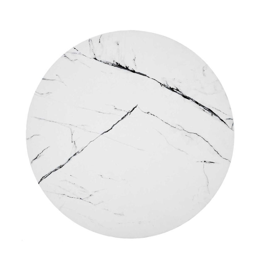 Coffee table NUBIRA 41x60 cm black/marble decor