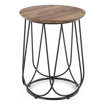 Coffee table NUBIRA 51x40 cm black/walnut