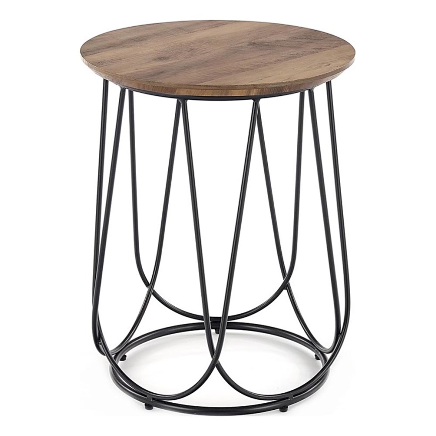 Coffee table NUBIRA 51x40 cm black/walnut