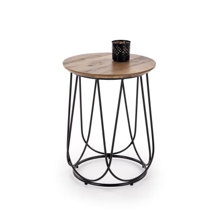 Coffee table NUBIRA 51x40 cm black/walnut