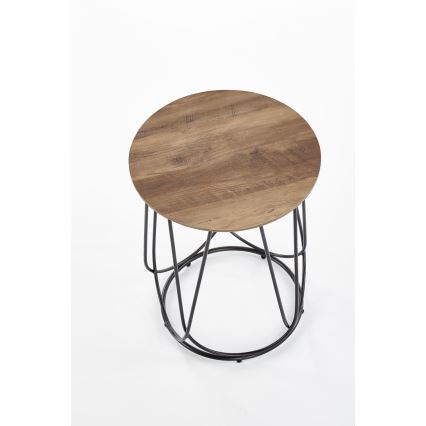 Coffee table NUBIRA 51x40 cm black/walnut