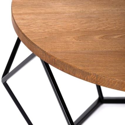 Coffee table OAKLOFT 40x70 cm black/oak