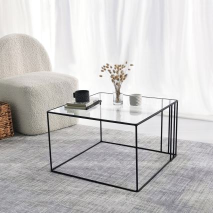 Coffee table OUTLINE 36x55 cm black/clear