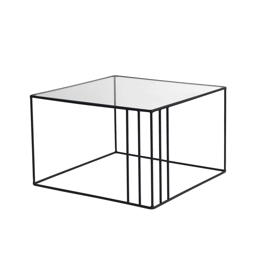 Coffee table OUTLINE 36x55 cm black/clear