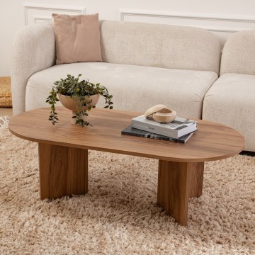 Coffee table OVAL 60x120 cm brown