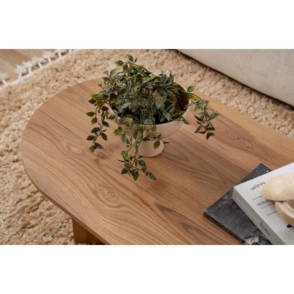 Coffee table OVAL 60x120 cm brown