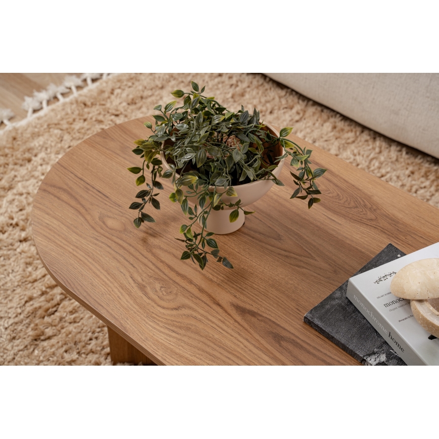 Coffee table OVAL 60x120 cm brown