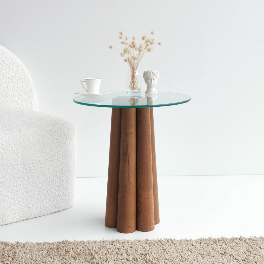 Coffee table PIANETA 50x45 cm pine/clear