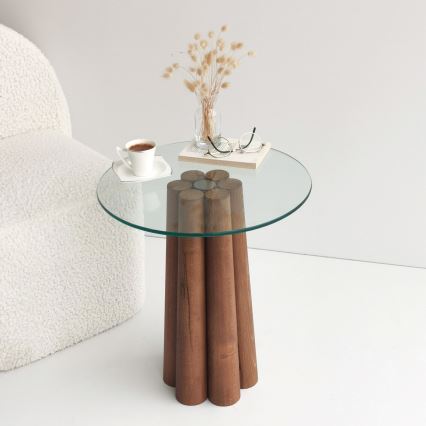 Coffee table PIANETA 50x45 cm pine/clear