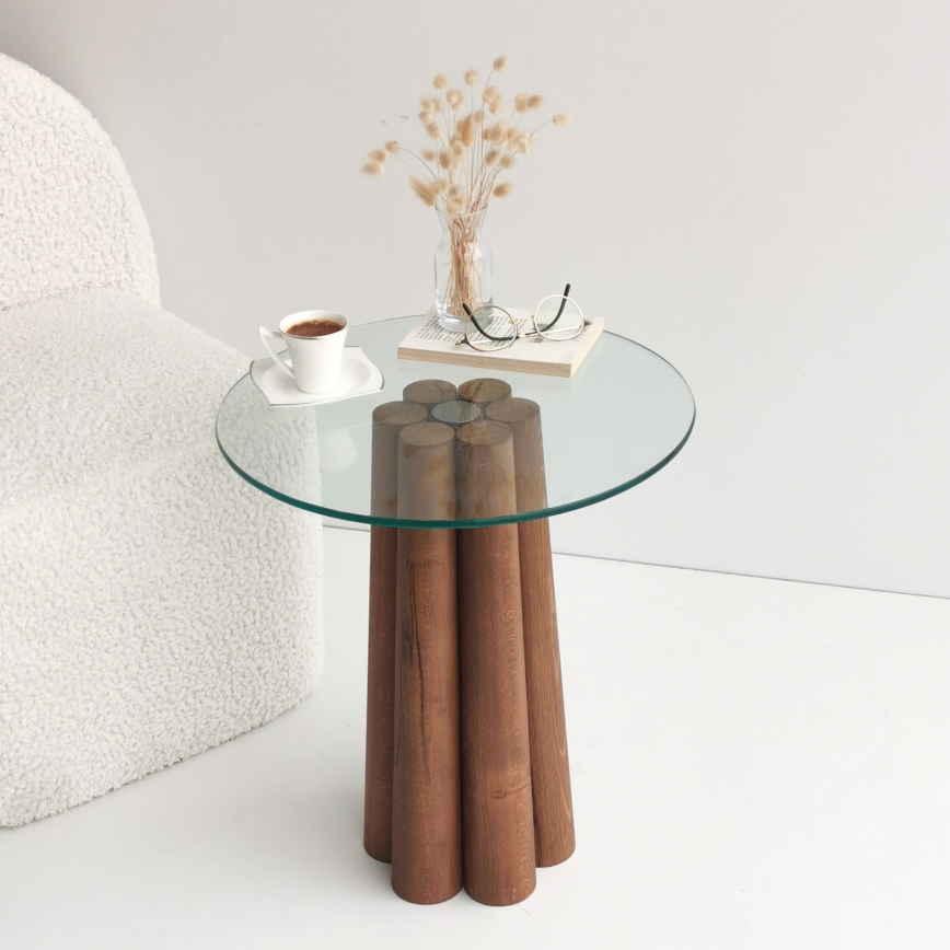 Coffee table PIANETA 50x45 cm pine/clear