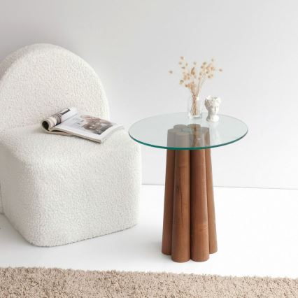Coffee table PIANETA 50x45 cm pine/clear