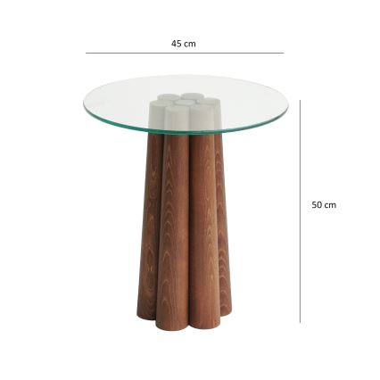 Coffee table PIANETA 50x45 cm pine/clear
