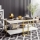 Coffee table POLKA 36,6x91,5 cm gold/white