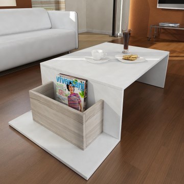 Coffee table POT 32x107 cm white