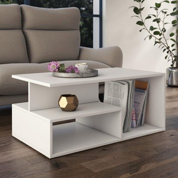 Coffee table PRIMA 43x90 cm white