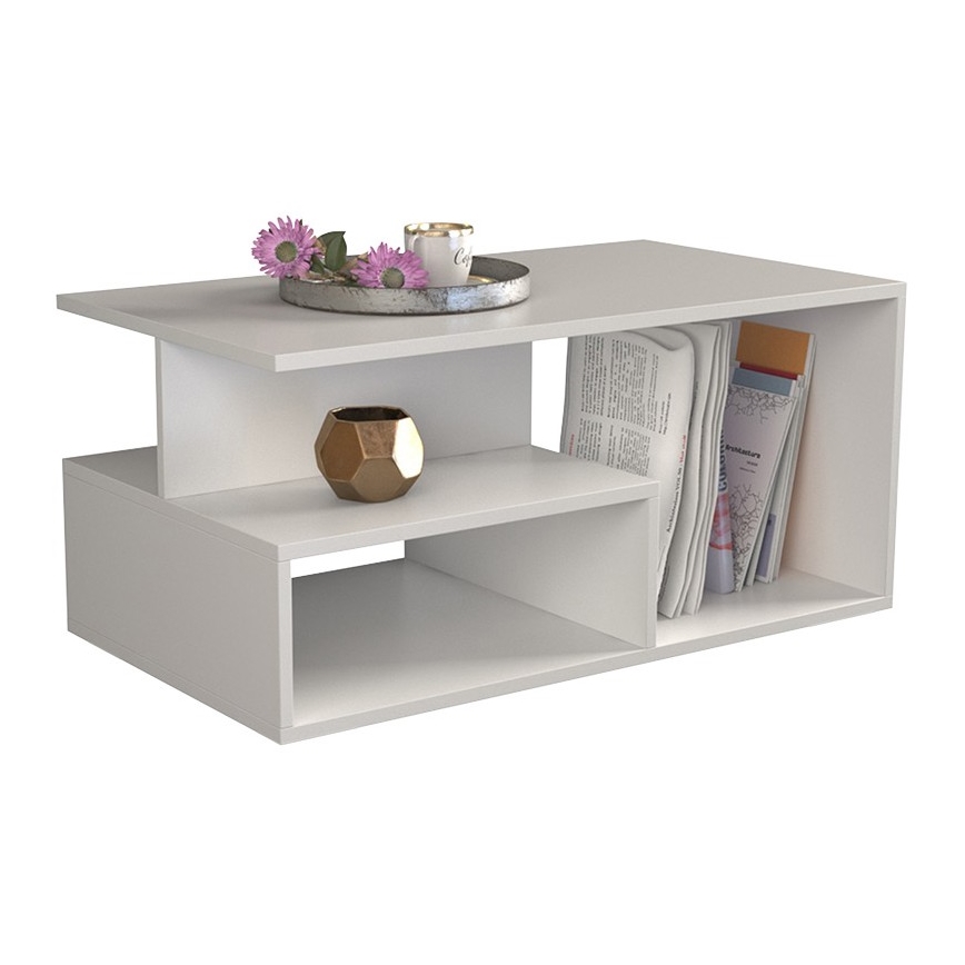 Coffee table PRIMA 43x90 cm white