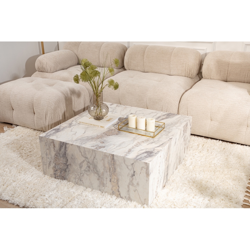 Coffee table PRIZMA 35x90 cm marble decor