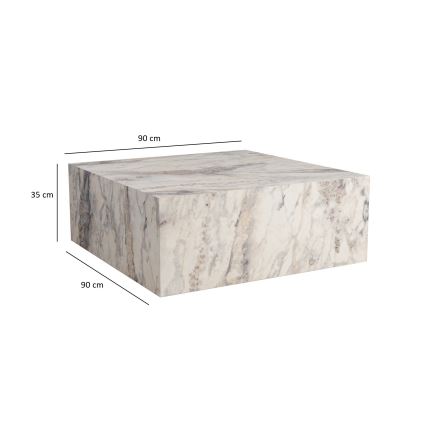 Coffee table PRIZMA 35x90 cm marble decor