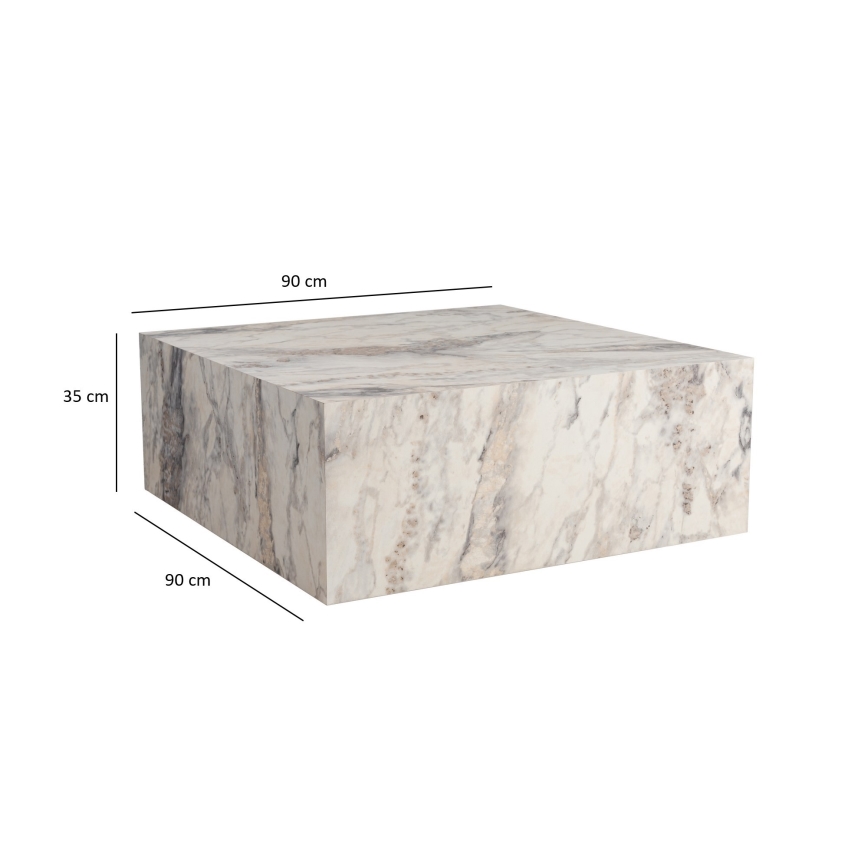 Coffee table PRIZMA 35x90 cm marble decor