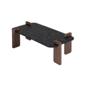 Coffee table PURO 120x60 cm walnut/black