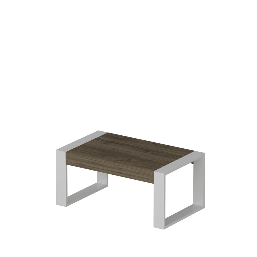 Coffee table RETRO 40x90 cm white/brown