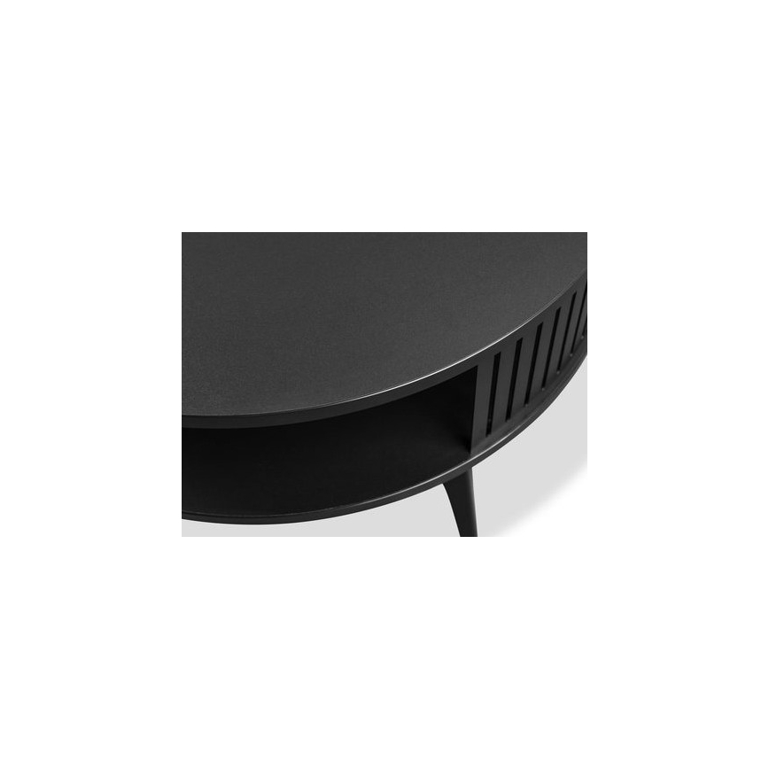 Coffee table ROENNI 44x75 cm black/golden oak