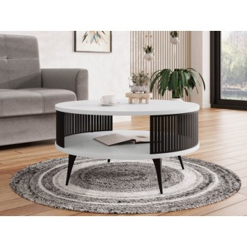 Coffee table ROENNI 44x75 cm black/white