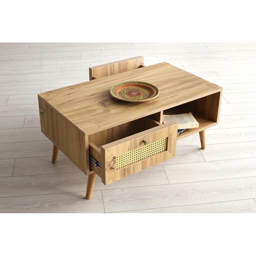 Coffee table SIDYMA 45x97 cm brown
