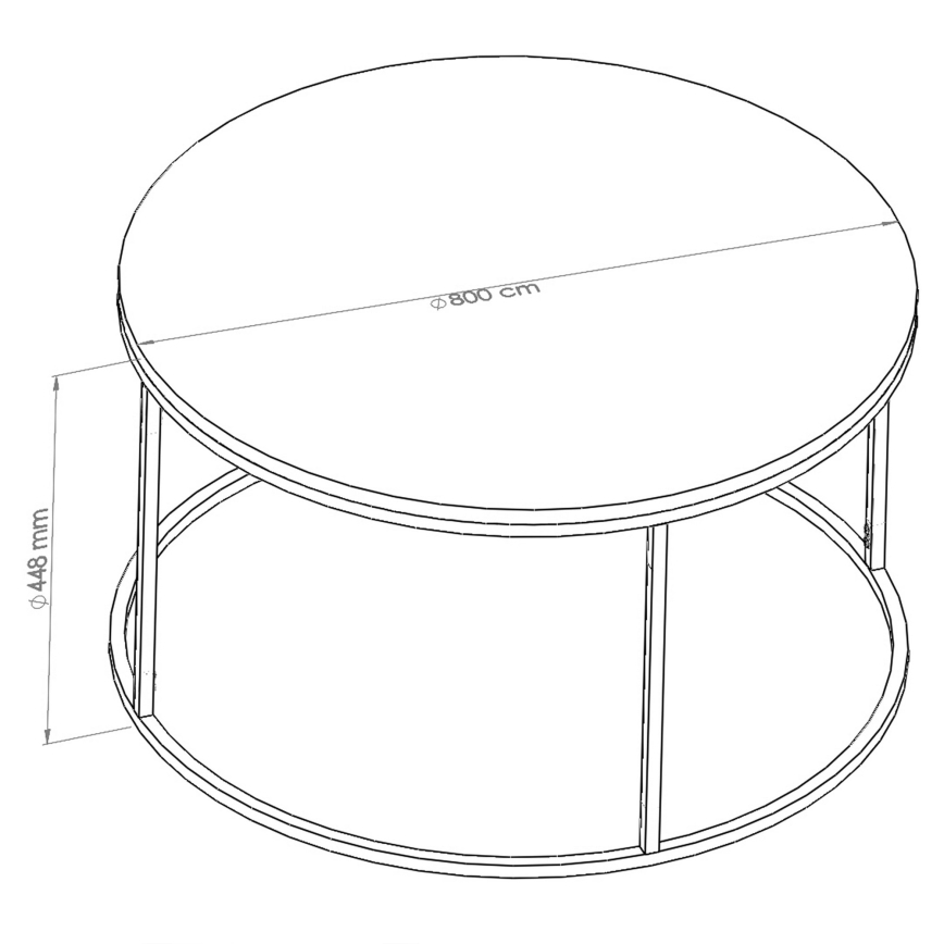 Coffee table STARTIS 80x45 cm black