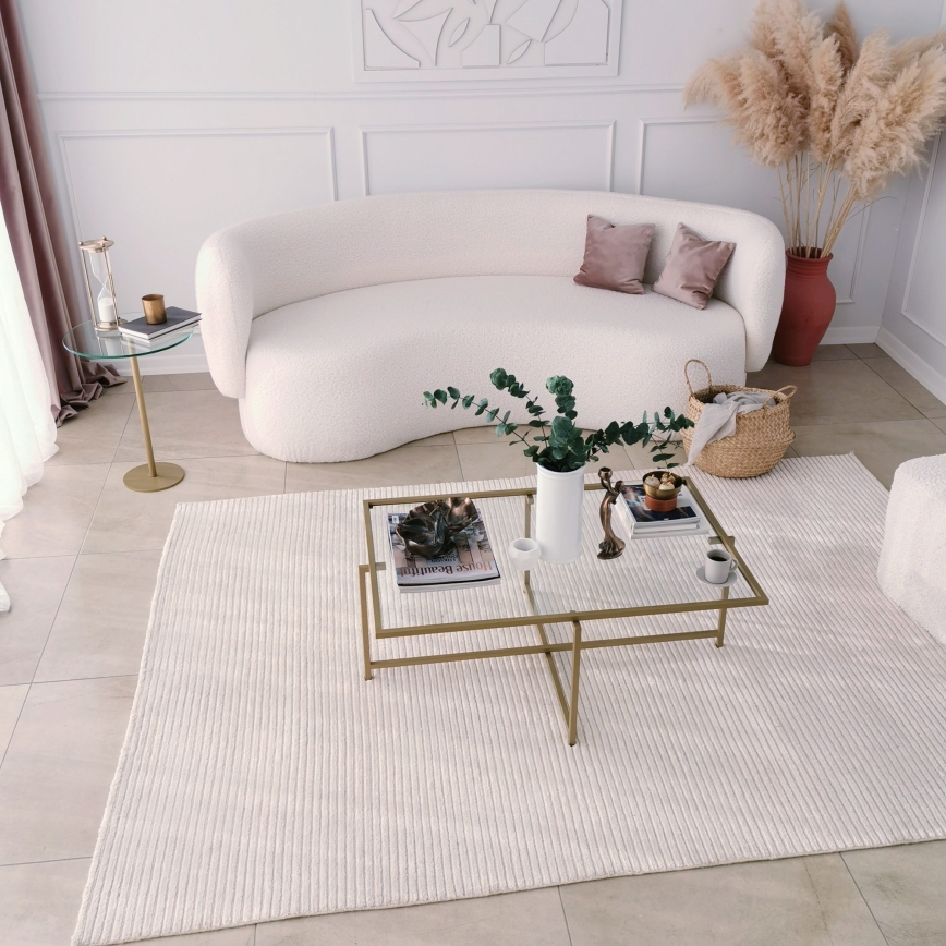 Coffee table SUN 35x94 cm gold/clear