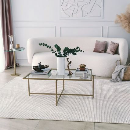 Coffee table SUN 35x94 cm gold/clear
