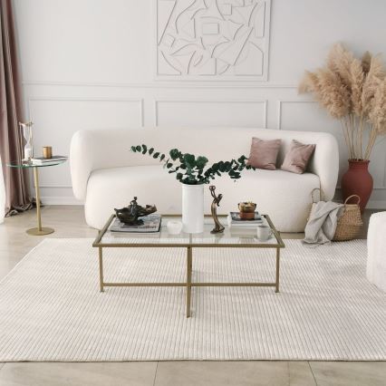 Coffee table SUN 35x94 cm gold/clear