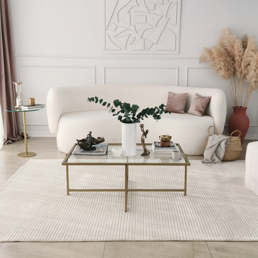 Coffee table SUN 35x94 cm gold/clear