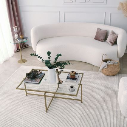 Coffee table SUN 35x94 cm gold/clear