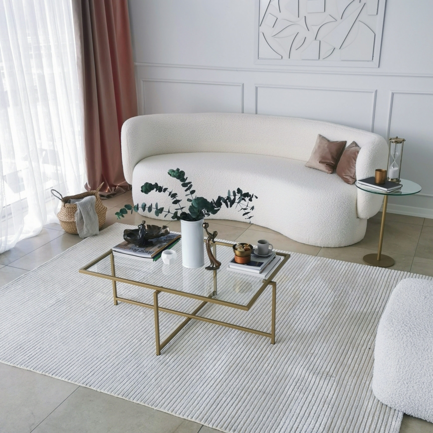 Coffee table SUN 35x94 cm gold/clear