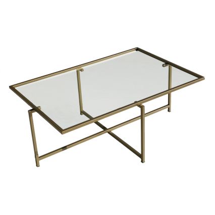Coffee table SUN 35x94 cm gold/clear