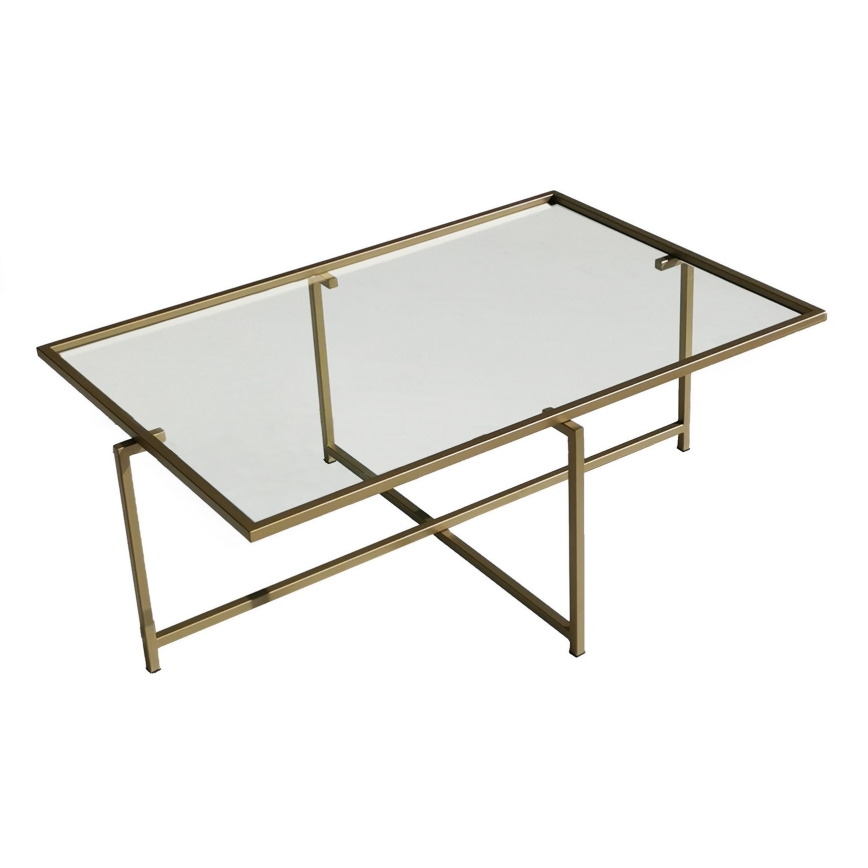 Coffee table SUN 35x94 cm gold/clear