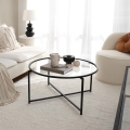 Coffee table SUN 40x83 cm black