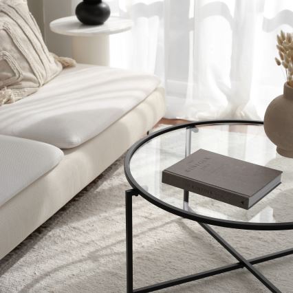 Coffee table SUN 40x83 cm black