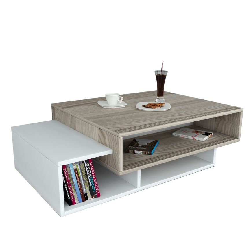 Coffee table TAB 32x105 cm beige/white