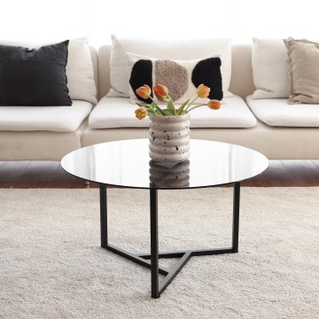 Coffee table TRIO 42x75 cm black