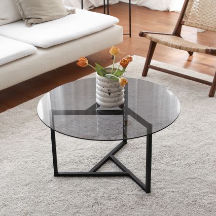 Coffee table TRIO 42x75 cm black