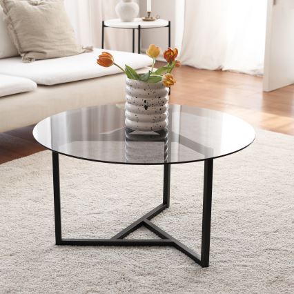 Coffee table TRIO 42x75 cm black