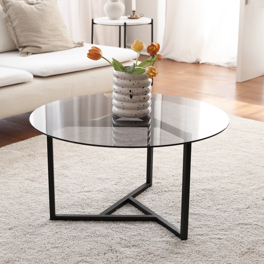 Coffee table TRIO 42x75 cm black