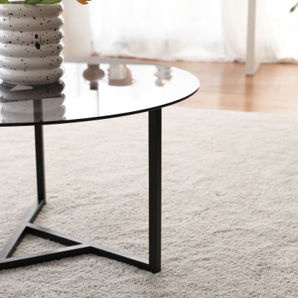 Coffee table TRIO 42x75 cm black