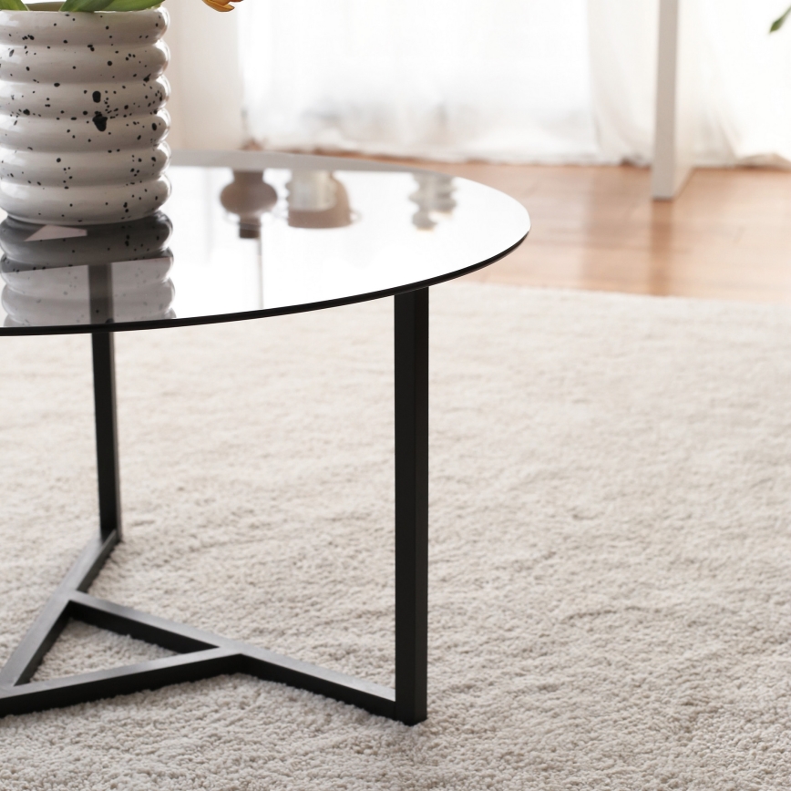 Coffee table TRIO 42x75 cm black